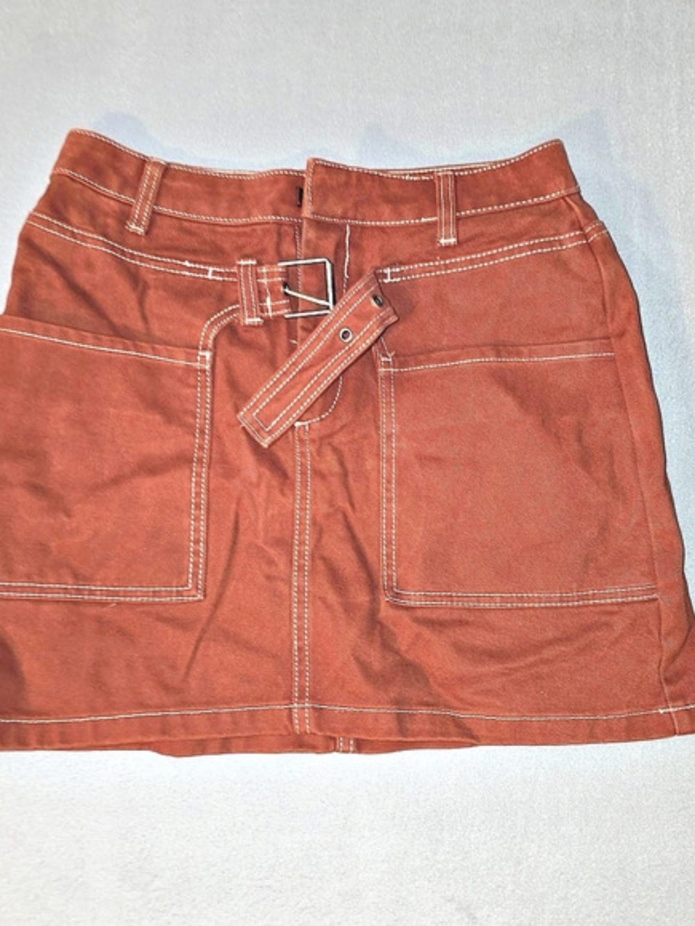 Future Collective with Reese Blutstein Felt Double Front Pocket Mini Skirt Reese